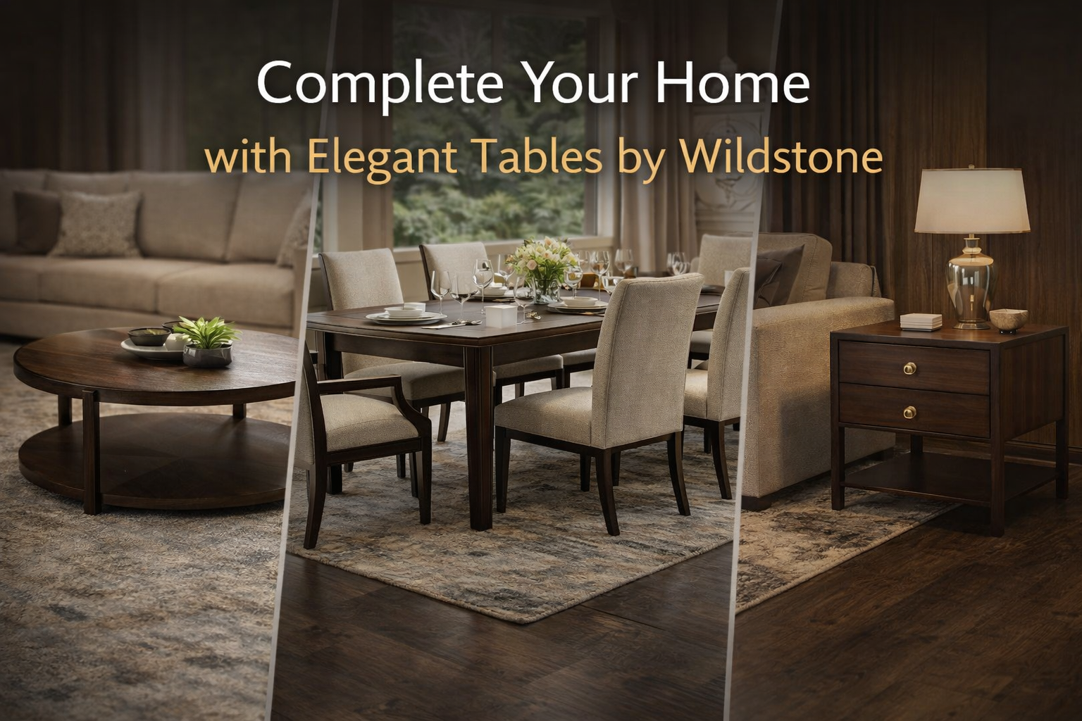 Complete Your Home with Elegant Tables by Wildstone