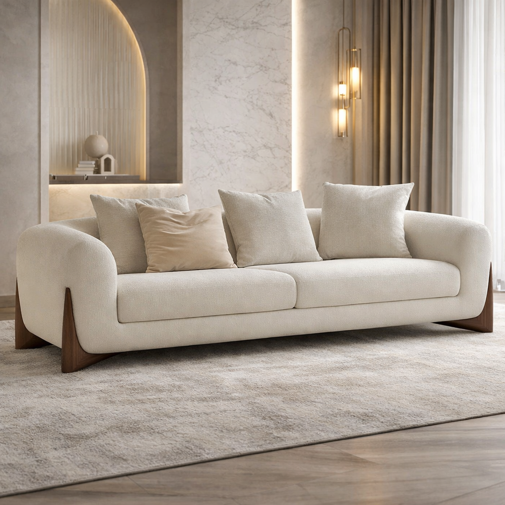 Bouclé Fabric 3+2+1 Seater Sofa