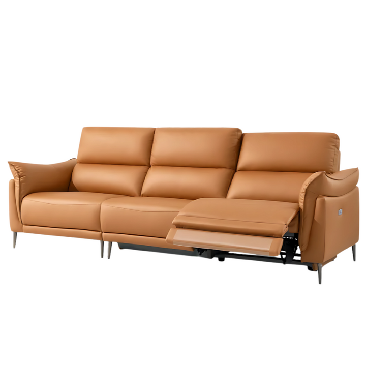 G-520SF1 3-Seater Recliner Sofa Set – Premium Faux Leather | Cup Holder Console | Modern Living Room Luxury