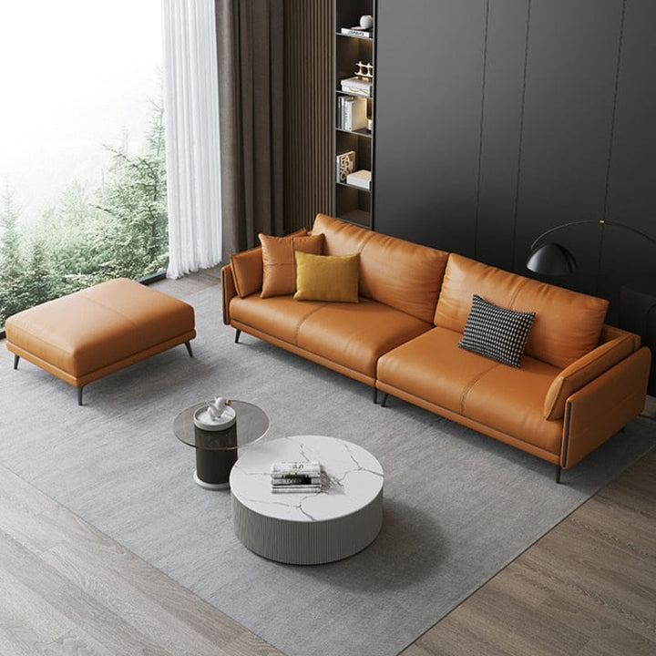 Modern Italian Design PU Leather Sofa Set
